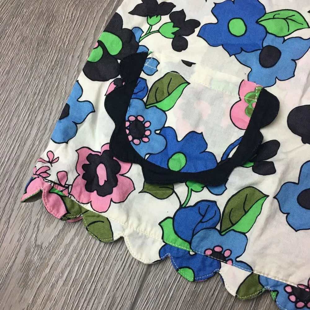 Victoria Beckham for Target Girls Floral Cotton Multicolor Top Short Sleeve XS